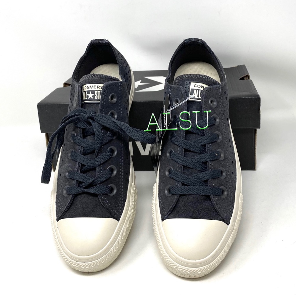 Converse Ctas Suede Low Top Almost Black Women’s - Picture 5 of 11